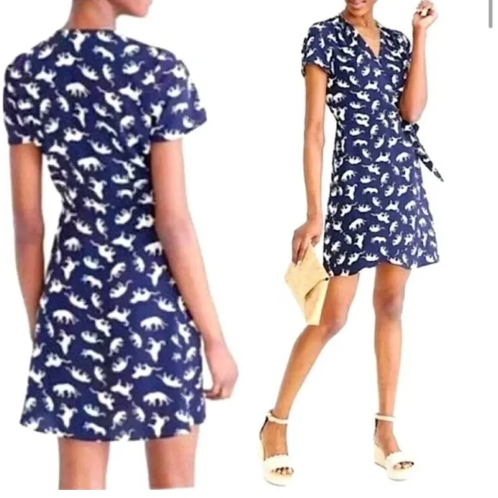 J. Crew Wildcat Print Mini Dress